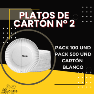 Plato de Carton N°2 (100 unidades)