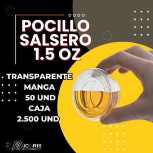 Pocillo Salsero 1,5 Onza Con Tapa (50 unidades)