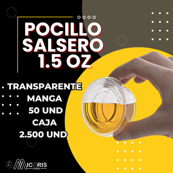 Pocillo Salsero 1,5 Onza Con Tapa (50 unidades)